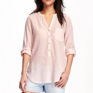 Old navy crinkle gauze tunic medium